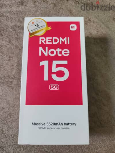 Redmi Note 15 5G 8/256GB – حالة ممتازة جدًا – استخدام شهر فقط