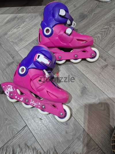 Decathlon Inline Skates للأطفال – مقاس 32–34 + Stability Kit