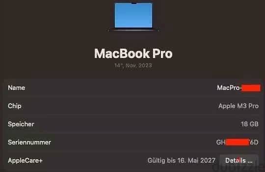 MacBook Pro 14' M3 pro 100% With box 4
