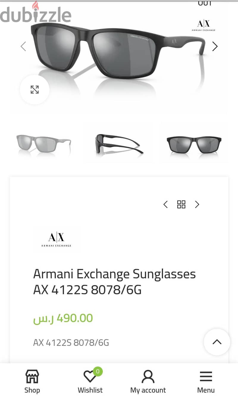Armani Exchange Sunglasses AX 4122S 6