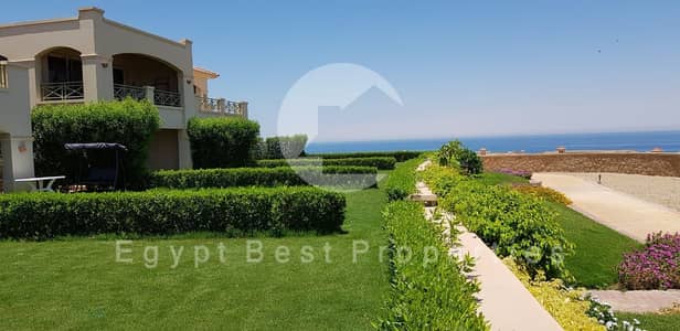 HOT PRICE SEA VIEW 3BD +Garden100m Furnished & ACs Ground Floor Chalet for sale Ready to Move in La Vista 6 Ain Sokhna
