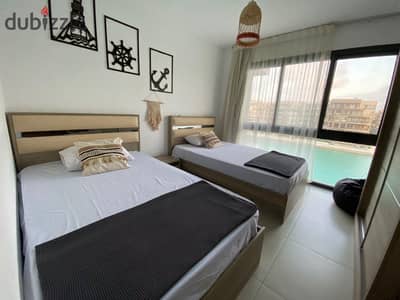 2Bedroom Fully Finished Chalet with and Open Lagoon View in Ras El Hekma North Coast near Modon 10 Year Installments close to Azha Dose Seasn and
