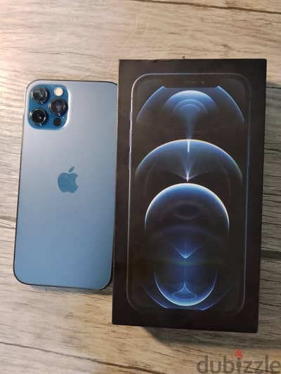 iPhone 12 Pro 128GB أزرق – بطارية 70% – بحالته الأصلية – مع العلبة