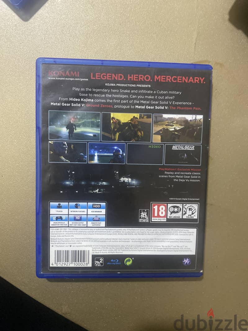 للبيع metal gear solid v 1
