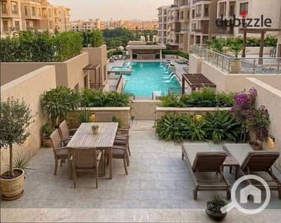 Penthouse for sale rooftop panoramic open view over pool & park on Suez Road near Patio Sola The Spine Madinaty  minutes from AUC.
