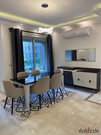Furnished two-bedroom apartment for rent in Village Gate Compound (Palm Hills) - New Cairo next to the American University