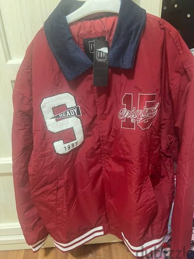 Red & Navy Varsity Jacket – Size L