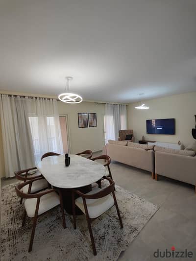 Two-bedroom furnished apartment for rent in Compound 90 Avenue - New Cairo next to the American University
