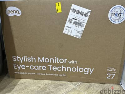 شاشتين BenQ GW2790 مقاس 27 بوصة (Gaming Monitor) - حالة جديدة