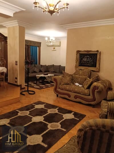 Furnished apartment for rent with front and back garden views, super luxury, in a prime location in Nasr City