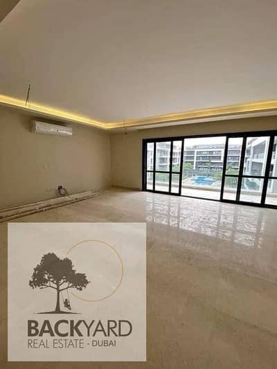 Premium apartment for sale, ready for immediate delivery, with a green-space view in La Vista Patio, Fifth Settlement, Golden Square.