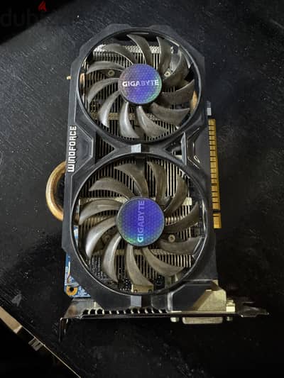 Gtx 750 ti 2gb  2x fan بحالة ممتازة نسخة جيجا بايت مروحتين