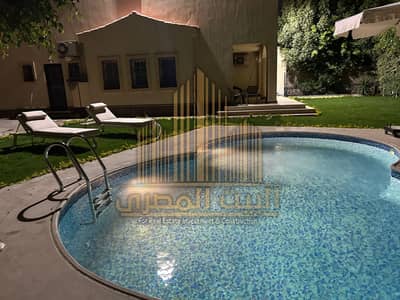 Furnished villa for rent in Madinaty, featuring a swimming pool and custom high-end finishes.