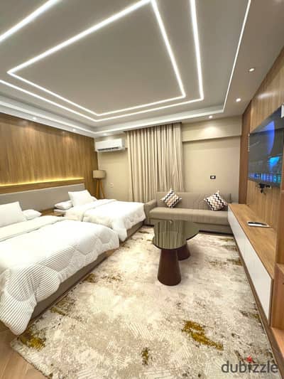 Luxury VIP Studio for Daily, Weekly & Monthly Rent | First Occupancy | Brand-New Building | Ultra Super Lux | Main Abbas El Akkad Street | Nasr City |