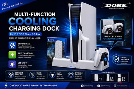  DOBE Multifunctional Cooling Dock — PS5 / PS5 Slim / PS5 Pro 