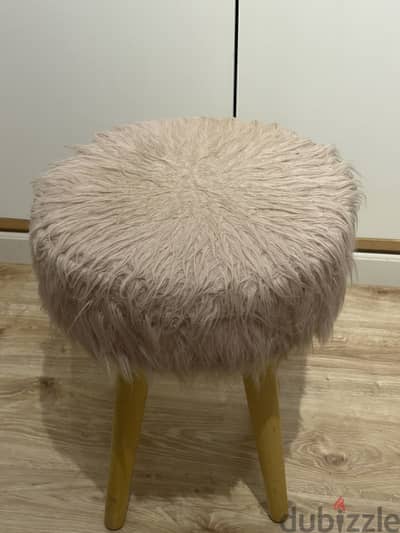 Cute Faux Fur Stool