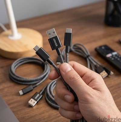كابل USB-C متين للاستخدام اليومي – Anker