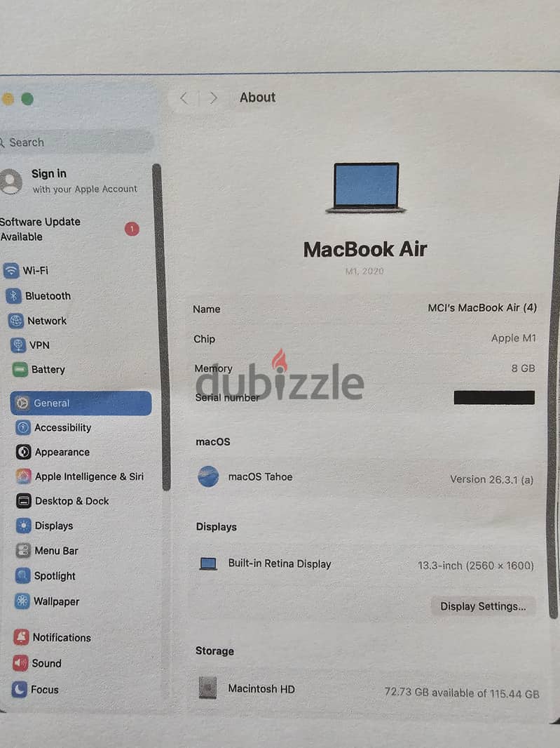 Mac book air M1 3