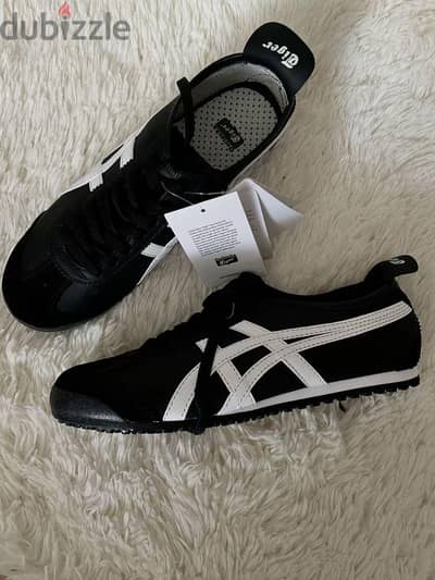 onitsuka tiger mexico 66 black and white shoes