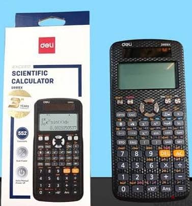 آلة حاسبة Deli D991ex  علمية جديدة  وضمان 3 سنوات 552 وظيفة
