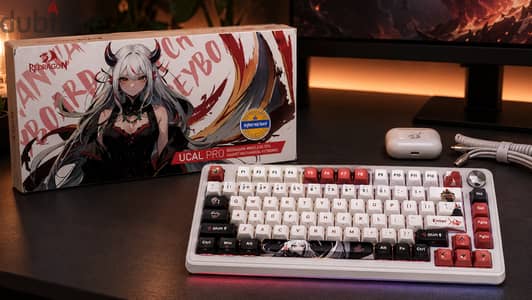 كيبورد Redragon Ucal Pro 75% Wireless Anime جديد متبرشم