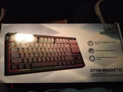 كيبورد ماجنتيك Redragon Otiim UltraMag بكرة أفقية جديد بالكرتونة