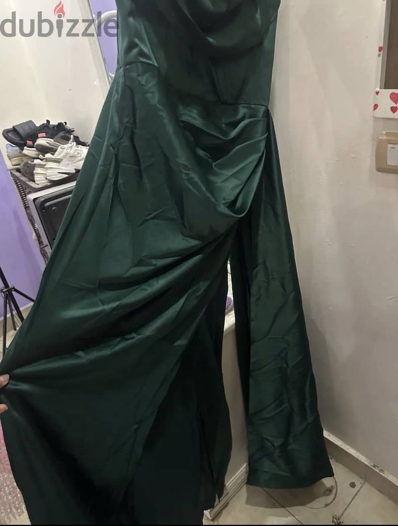 Emerald green soiree dress 2