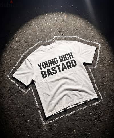 تيشيرت أوفر سايز / بوكس فيت قطن بوليفار فاخر - YOUNG RICH BASTARD