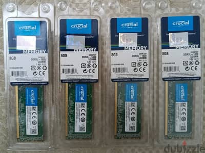 رامات كروشال 8 جيجا ddr3 8gb ddr3L ram 1600 crucial