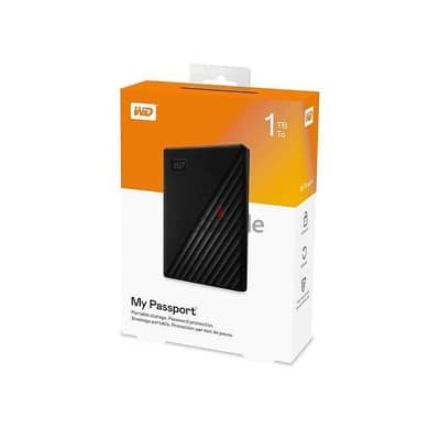 Western Digital My Passport Portable External Hard Drive 1 TB as new