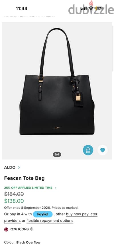 Aldo shoulder/tote bag شنطة الدو كبيره و متقسمة