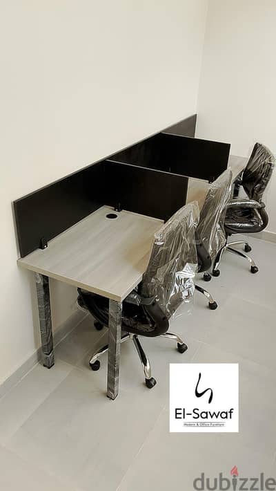 خلية عمل- ورك ستيشن خشب mdfاسباني- اثاث مكتبي- work station- partiton