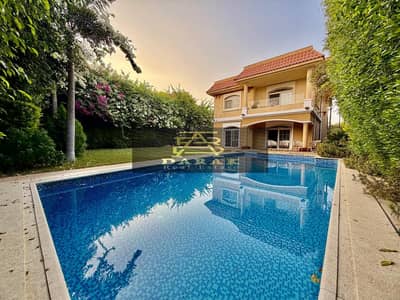 Luxury villa for rent furnished 4 rooms with swimming pool on the largest wide garden Madinaty