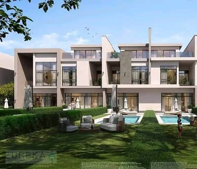 Townhouse Corner for Sale in a Very Distinct Location with Lagoon View Below Market Price in Saada Compound, Fifth Settlement
