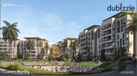 115 sqm apartment for sale in Seven Residence, Hadayek October, with a 10% down payment and installments over 8 years.