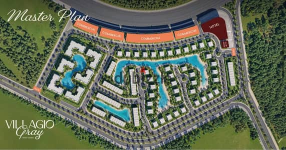 3 Bedrooms apartment 3 rooms 125 meters on Dahshour link in Villagio Gray Master Plan exceptional and Hospitality Experience in the heart of West Cairo
