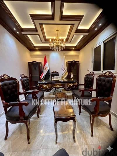 مكتب كلاسيك /غرفه مدير كلاسيك خشب زان احمر اثاث مكتبي من شركه KN