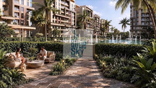 123m² ground-floor apartment with a garden for sale—with a 12-year installment plan—in a prime location within the R8 district of the New Administrati