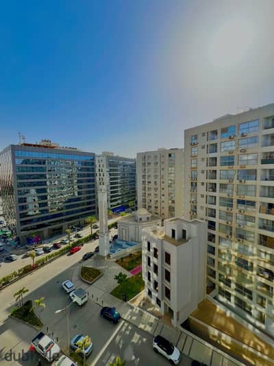 Apartment for sale in Compound One Qatameya 105 meters semi-finished with a view of the mosque and a view of the main street and excellent internal division