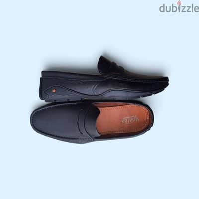 marten black loafers