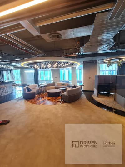 Office 415M Ultra-Modern Fully Furnished For Rent In Mall Park Street Next To Capital Park Sheikh Zayed Giza
