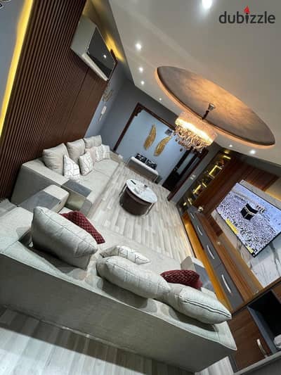 Furnished apartment for rent in Madinaty B3, ultra-super-lux finishing, prime location Near services