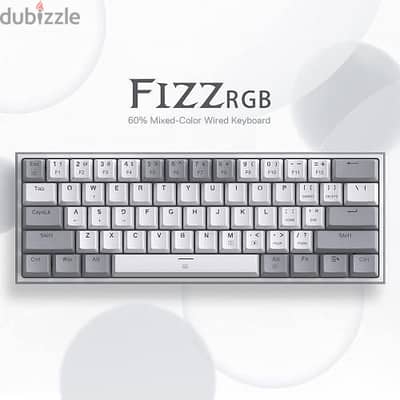 Keyboard Redragon K617Fizz Gray RGB Red switch linar