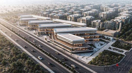 For Sale: 62m² shop in Seven Complex Mall, direct on Zewail Road, opposite Zewail University. 10% down payment, 8-year installments.