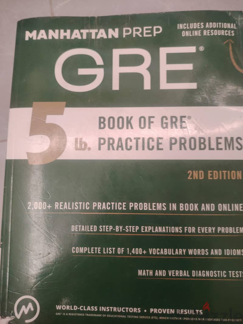 GRE study books buddle - Manhattan prep + official ETS Guide 1