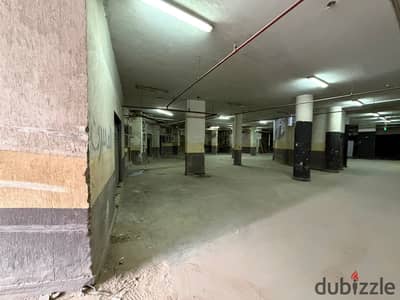 Distinct garage floor for sale with an area of 1020 meters inside Mega Mall 2 in Fifth Settlement.