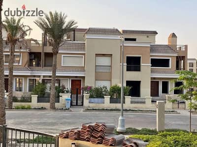 For Sale, Own a corner townhouse ready for viewing, with installments over 12 years, in Sarai Compound next to Madinaty.