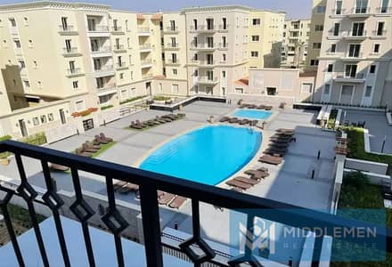 شقه 218متر متشطبه بالكامل بالتكيفات والمطبخ لوكيشن مميز بحري بجوار النادي ميفيدا القاهره الجديده mivida new cairo
