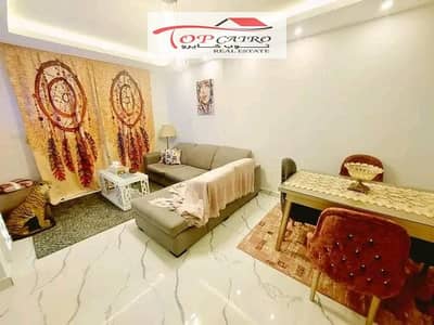 Furnished studio for rent in Madinaty in B11 in a very distinguished location with services, well-furnished and modern, fully air-conditioned and has internet