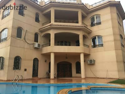 Independent villa for sale in Zizinya, Fifth Settlement, private swimming pool | 1180m land + 900m buildings | 3 floors + roof | swimming pool | 65 million